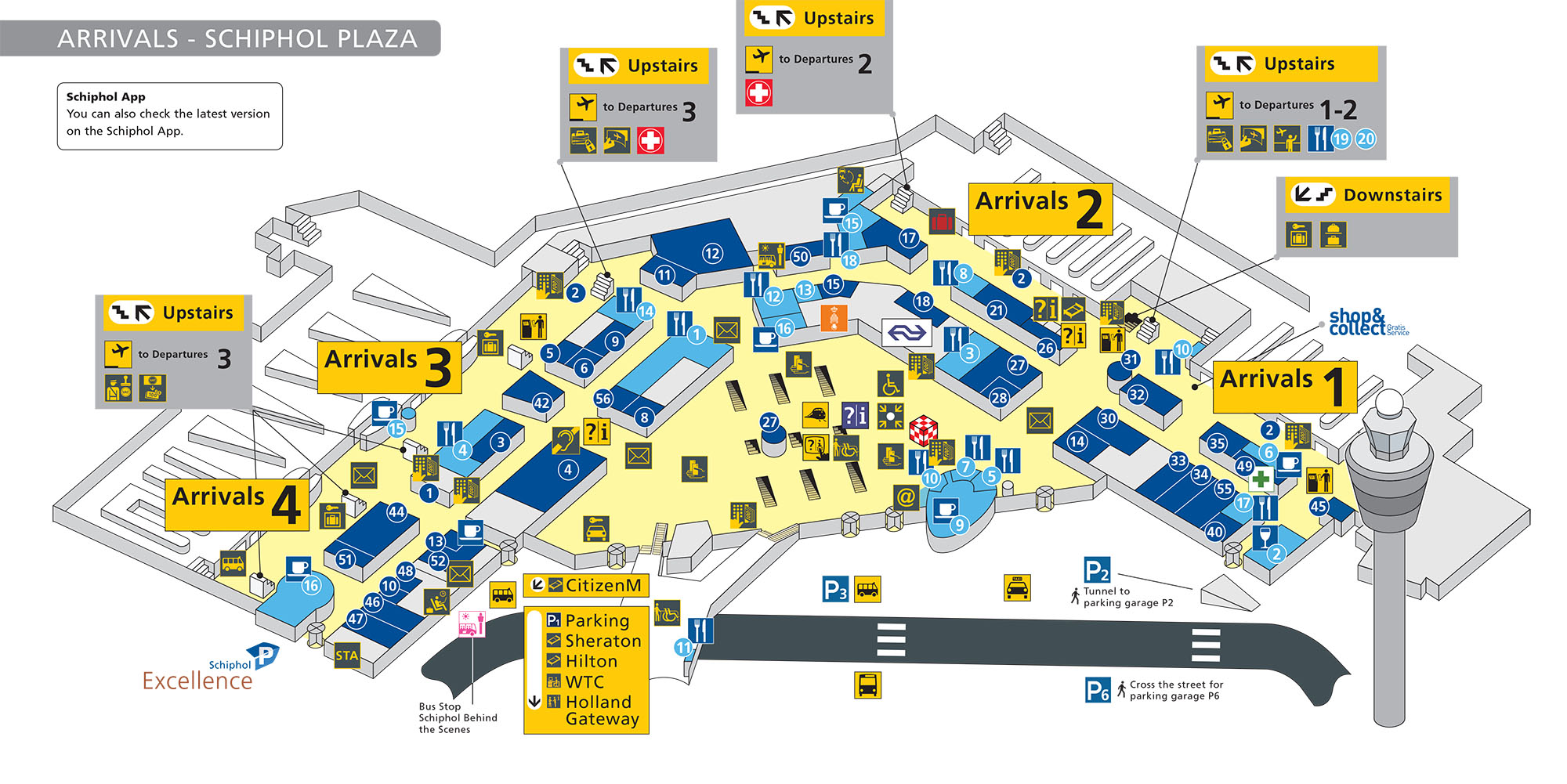 Mapa letiště Shipholl