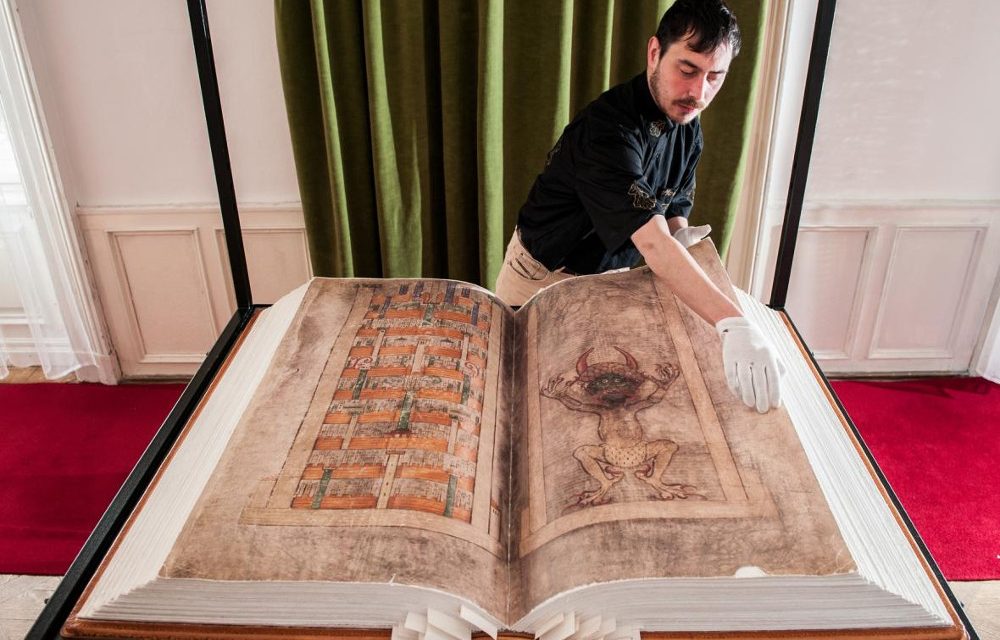 Codex Gigas ve Velehradském muzeu sv. Cyrila a Metoděje