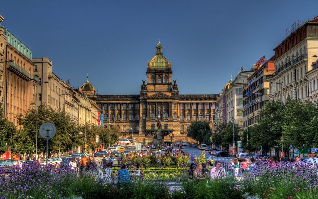 Svatováclavské slavnosti na Václavském náměstí v Praze