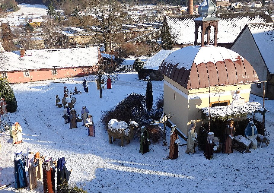 Nejpočetnější betlém ze sena v životní velikosti v Čenkově