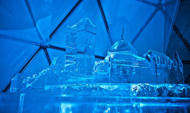 Špindlerovské ledárium 2017/2018 – ledový chrám ve Špindlerově Mlýně